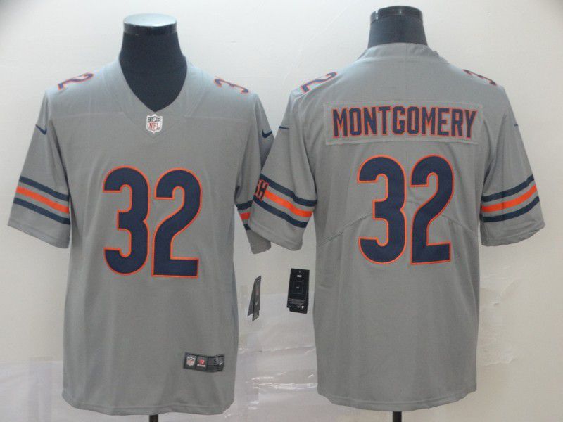 Men Chicago Bears #32 Montgomery Grey Nike Vapor Untouchable Limited NFL Jersey
